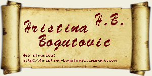Hristina Bogutović vizit kartica